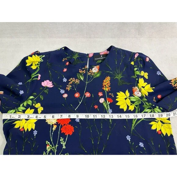 Pomander Place Floral Navy Blouse - Picture 7 of 7